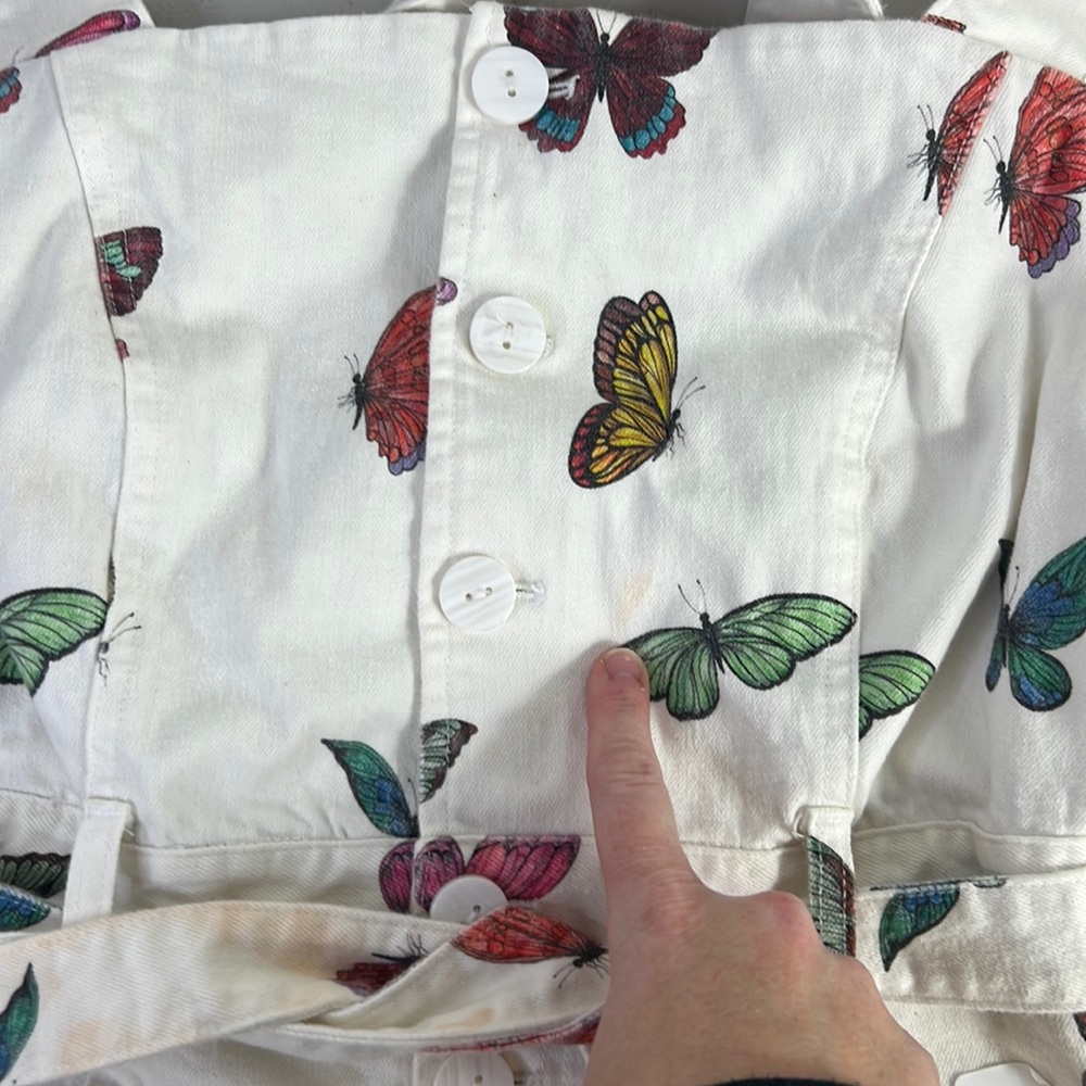 Rent the runway sz 12 Rachel Antonoff clem butterfly pattern jumpsuit rainbow - Picture 6 of 12